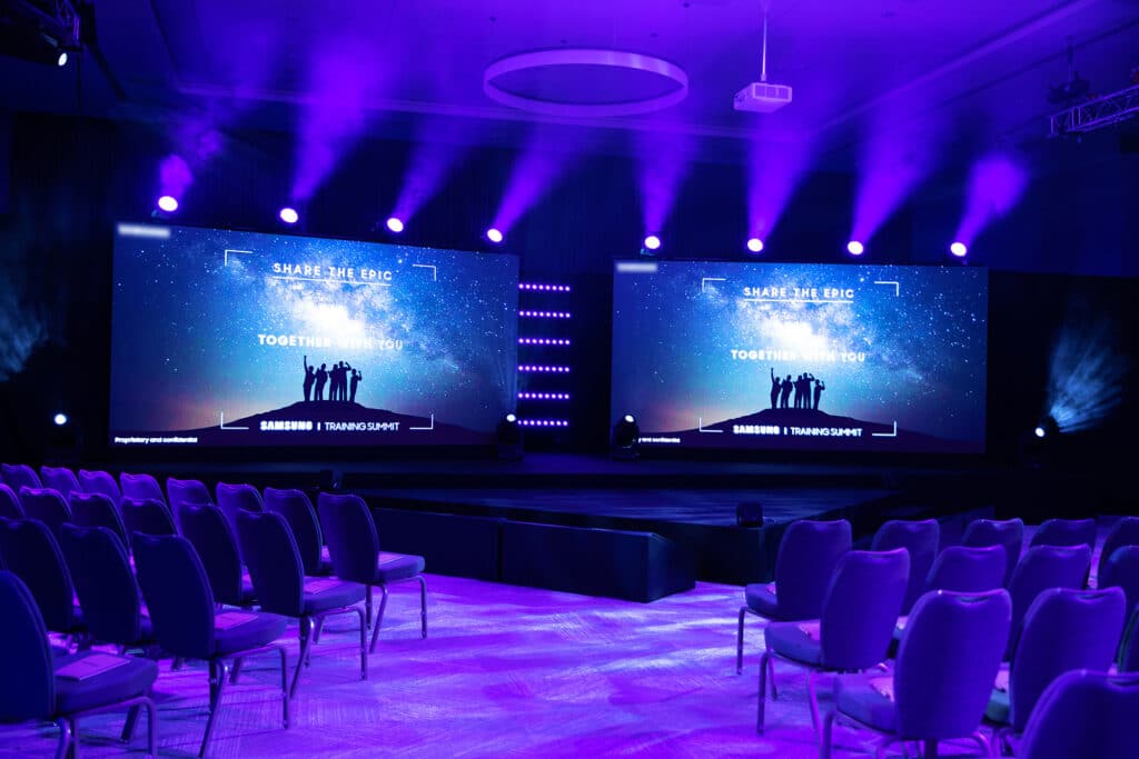 On Event Production Company | Live, Hybrid and Virtual Event Production | Samsung conference