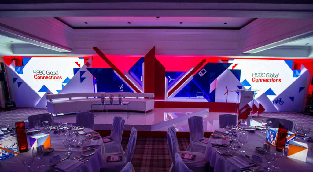 On Event Production Company | Scenic Production for Live, Hybrid and Virtual Events | HSBC Global Connections