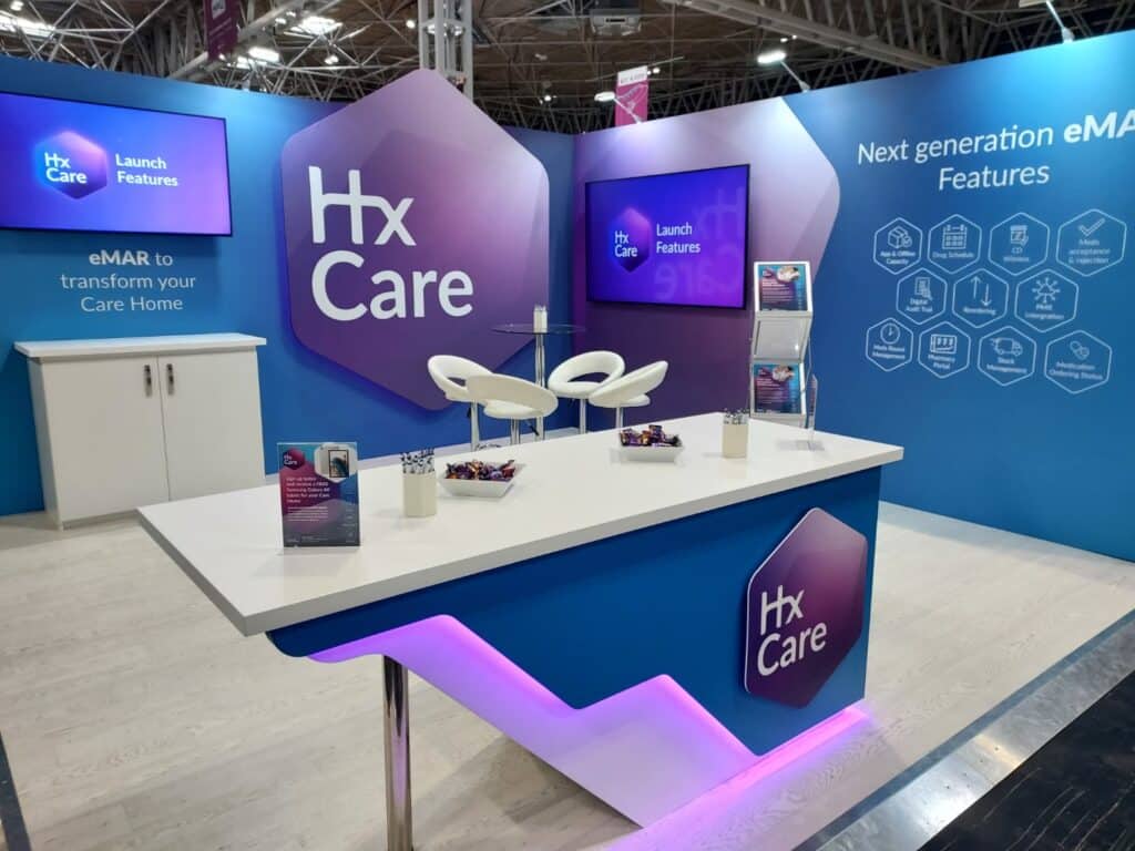 On Event Production Company | Live, Hybrid and Virtual Event Production | Careshow exhibition stand