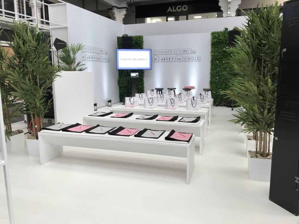 On Event Production Company | Live, Hybrid and Virtual Event Production | Harvey Nichols Sunday School stand