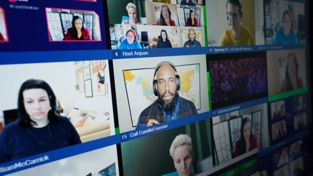 On Event Production Company | Live, Hybrid and Virtual Event Production | Faces on screens