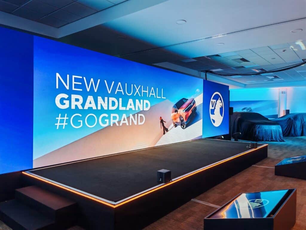 On Event Production Company | Live, Hybrid and Virtual Event Production | Vauxhall Grandland stage