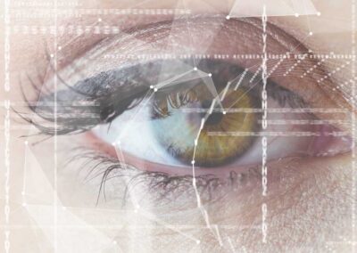 On Event Production Company | Live, Hybrid and Virtual Event Production | Eye with AI overlay