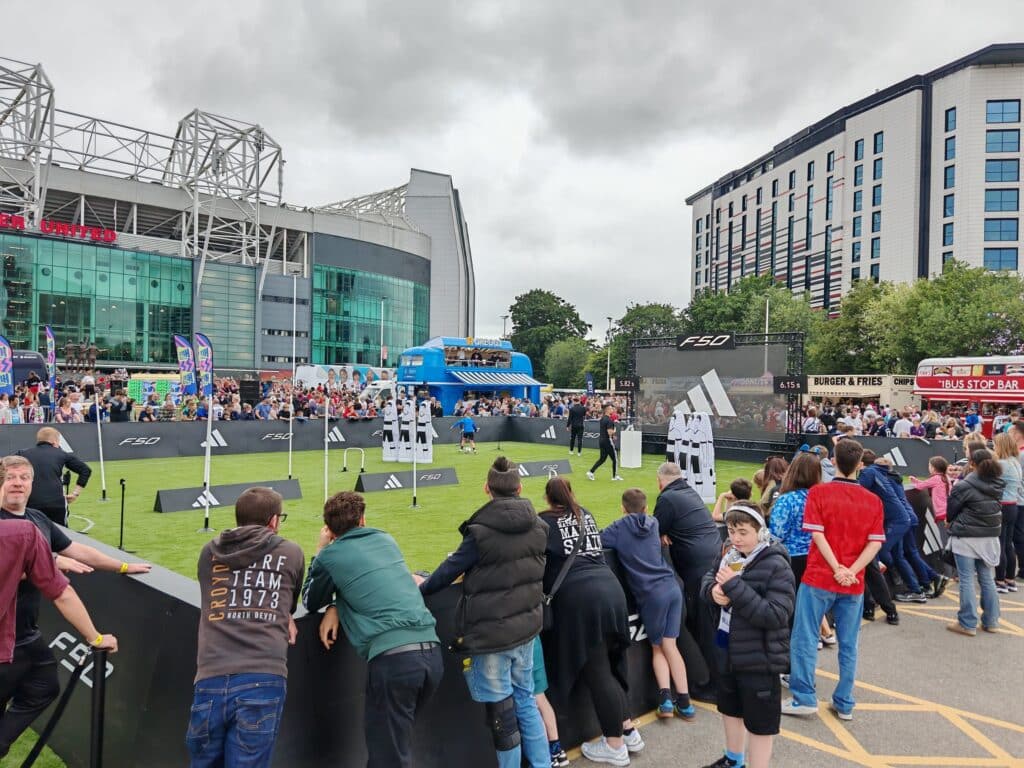 On Event Production Company | Live, Hybrid and Virtual Event Production | Soccer Aid pitch and crowd