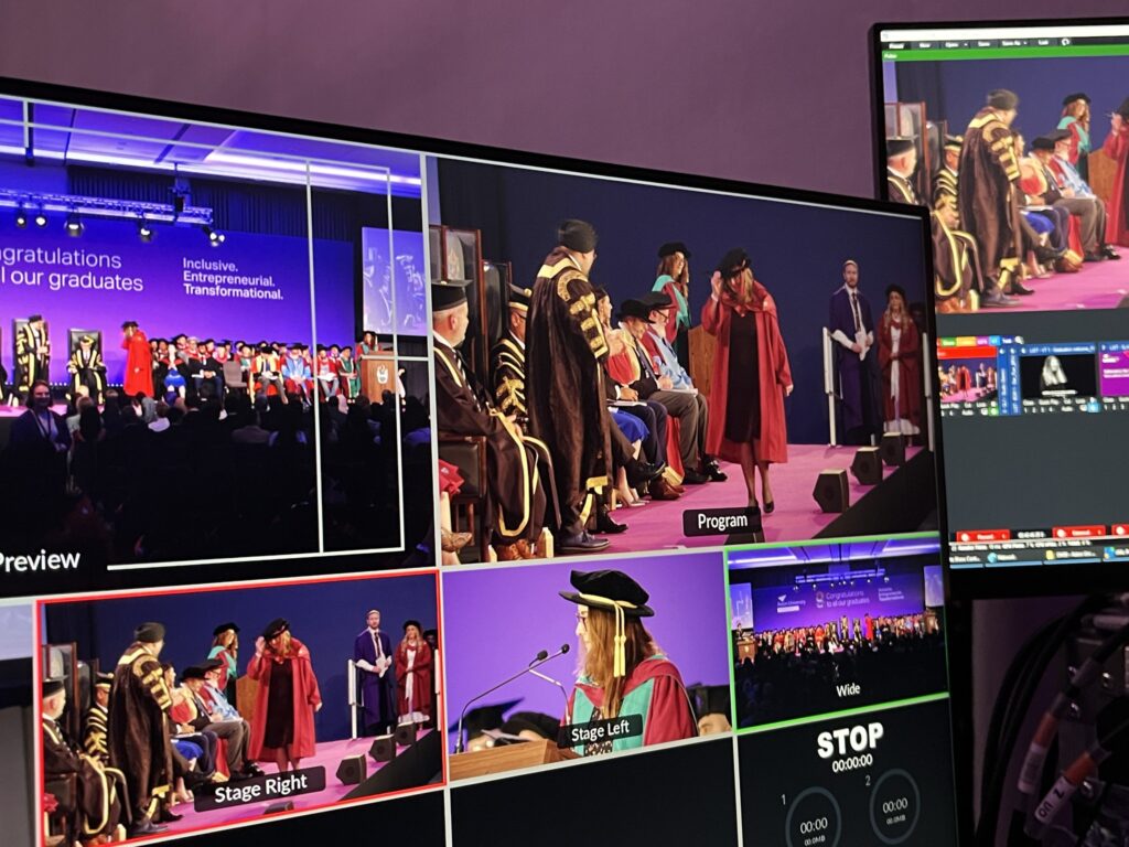 On Event Production Company | Live, Hybrid and Virtual Event Production | Graduation experience