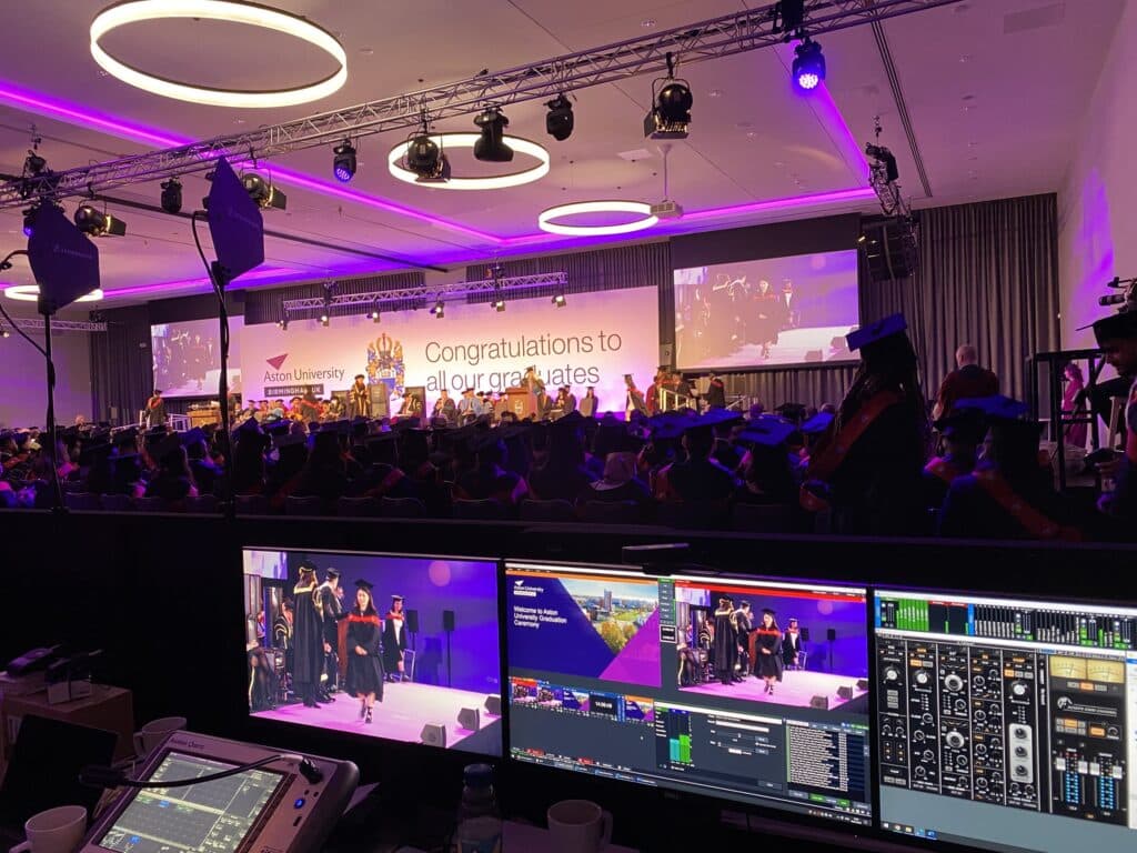 On Event Production Company | Live, Hybrid and Virtual Event Production | Graduation ceremony with AV