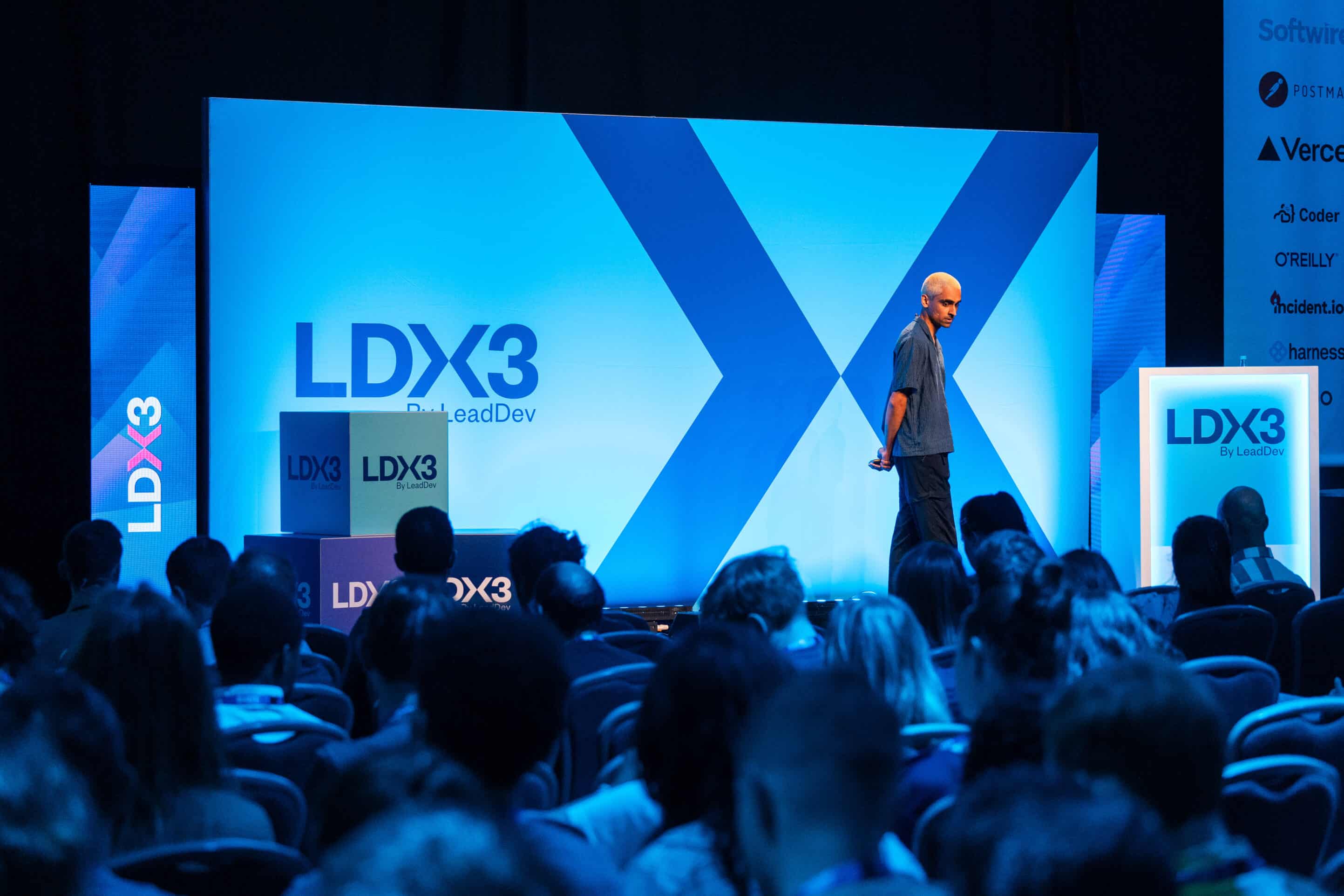 On Event Production Company | Live, Hybrid and Virtual Event Production | LDX3 London 2025 speaker and audience
