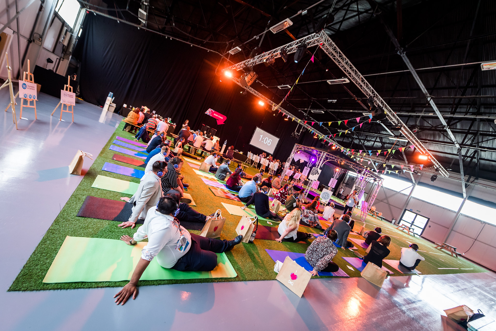 On Event Production Company | Live, Hybrid and Virtual Event Production | People sitting for immersive experience