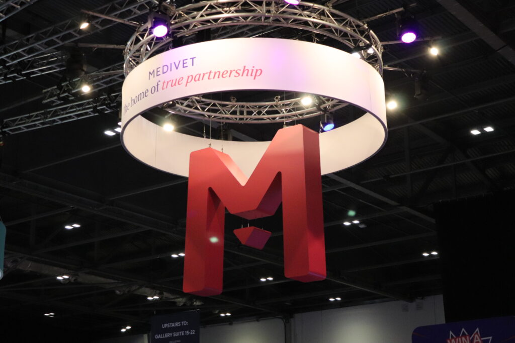 On Event Production Company | Live, Hybrid and Virtual Event Production | Medivet big suspended M