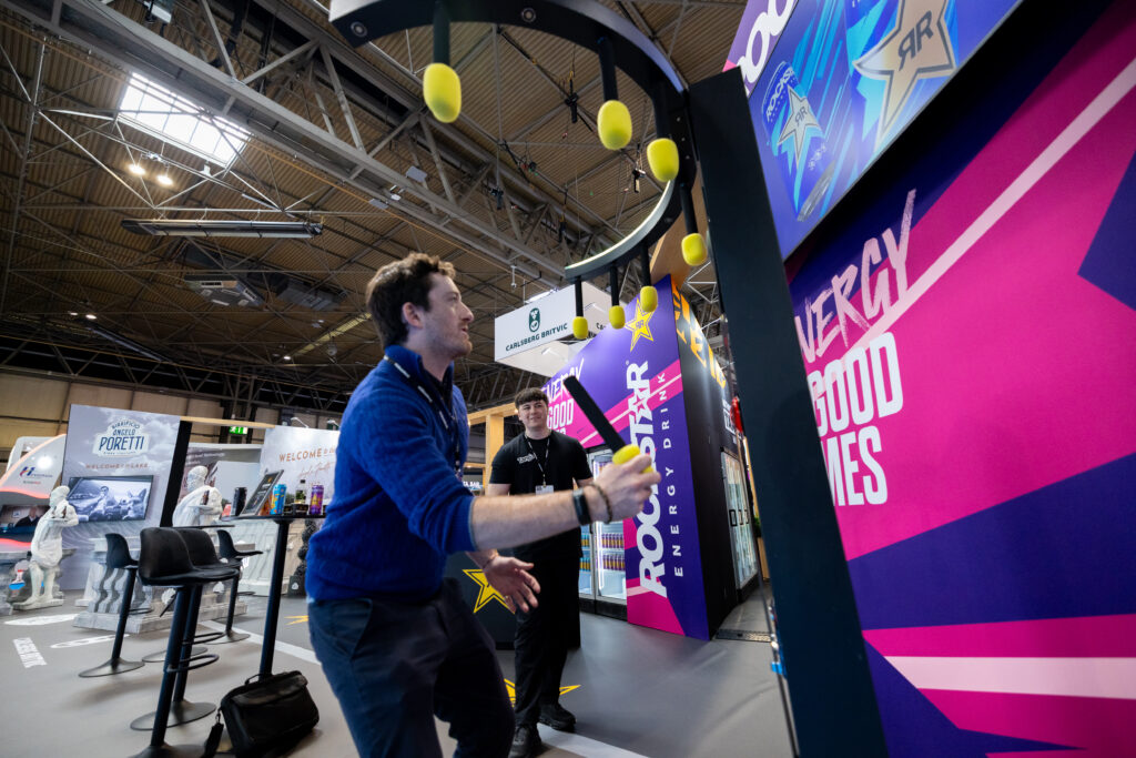 On Event Production Company | Scenic Production for Live, Hybrid and Virtual Event | Carlsberg Britvic Exhibition Stand